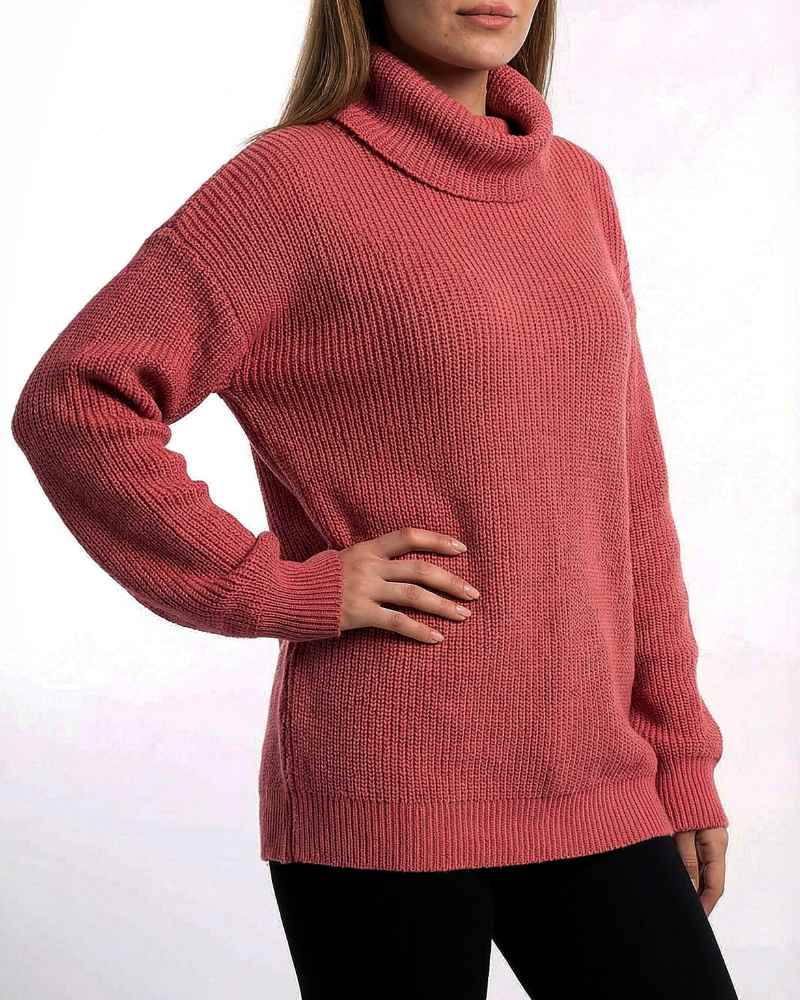 بلوز بافت زنانه یقه شل جودان بافت ساده آستین بلند کد 1941