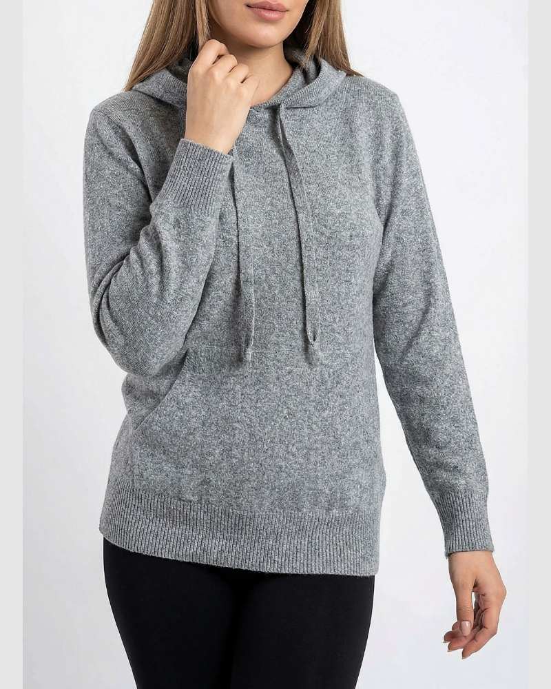 هودی بافت زنانه جیب کانگوروی ظریف ریزبافت کد 1942