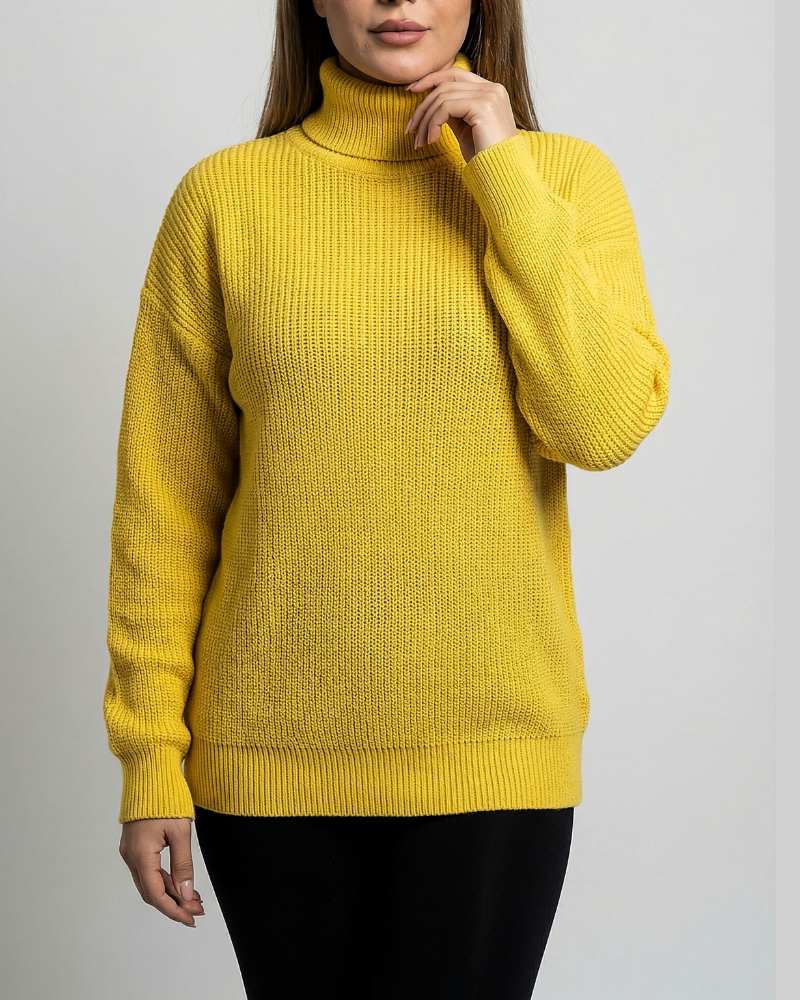 بلوز بافت زنانه یقه اسکی جودان بافت آستین بلند کد1953