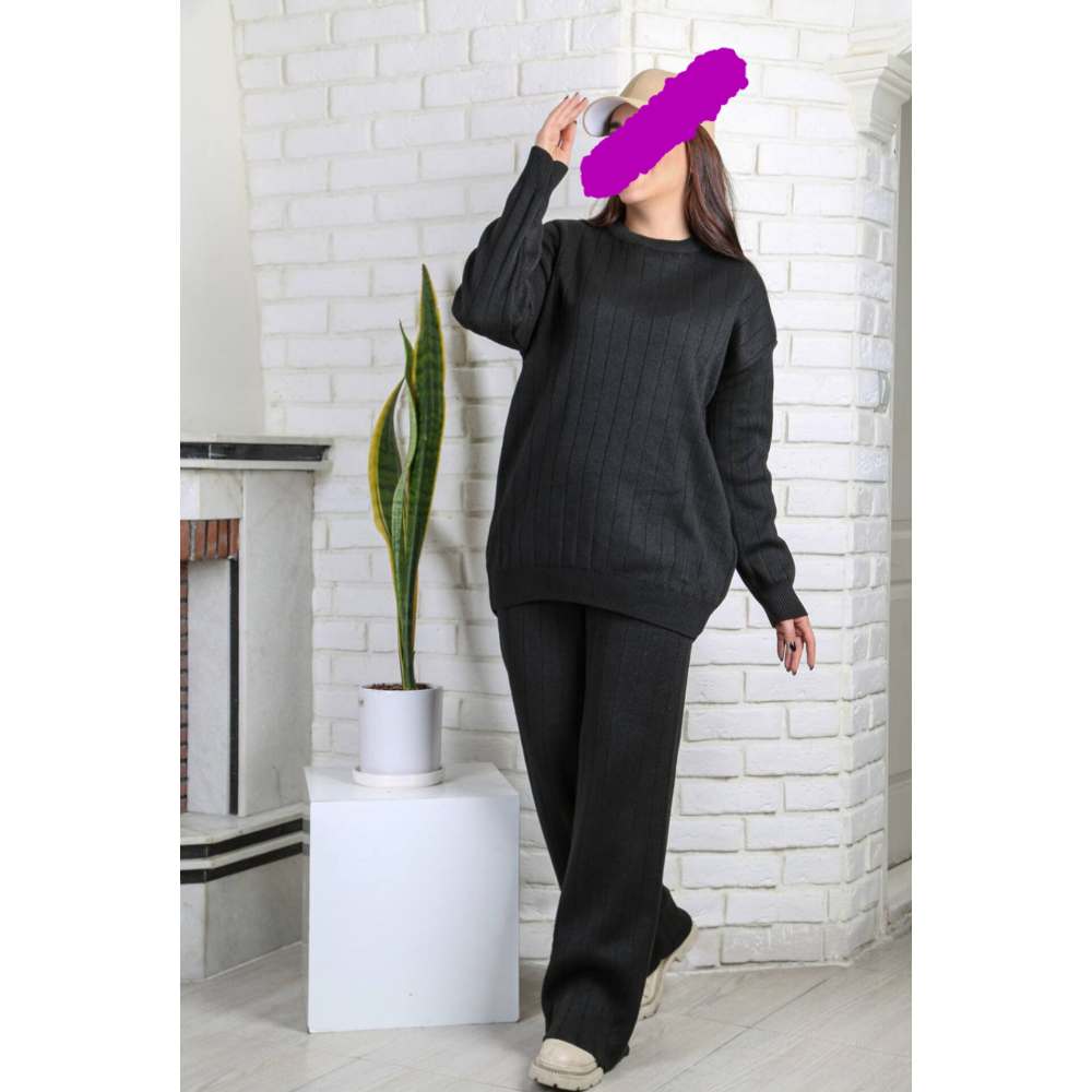 بلوز شلوار ست بافت زنانه لش یقه گرد کد 1195