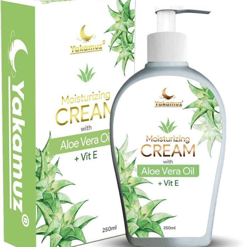 کرم مرطوب کننده و آب رسان روغن آلوئه ورا + ویتامین E یاکاموز
