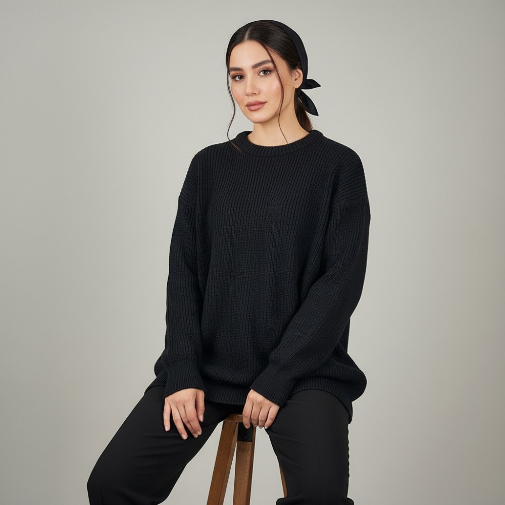 بلوز بافت زاپ دار پروانه یقه گرد آستین بلند زنانه کد 1573