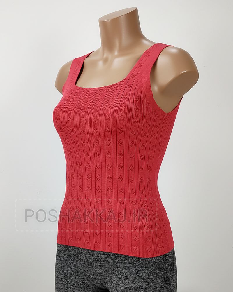 تاپ یقه خشتی طرح الماس بافت زنانه کد4522