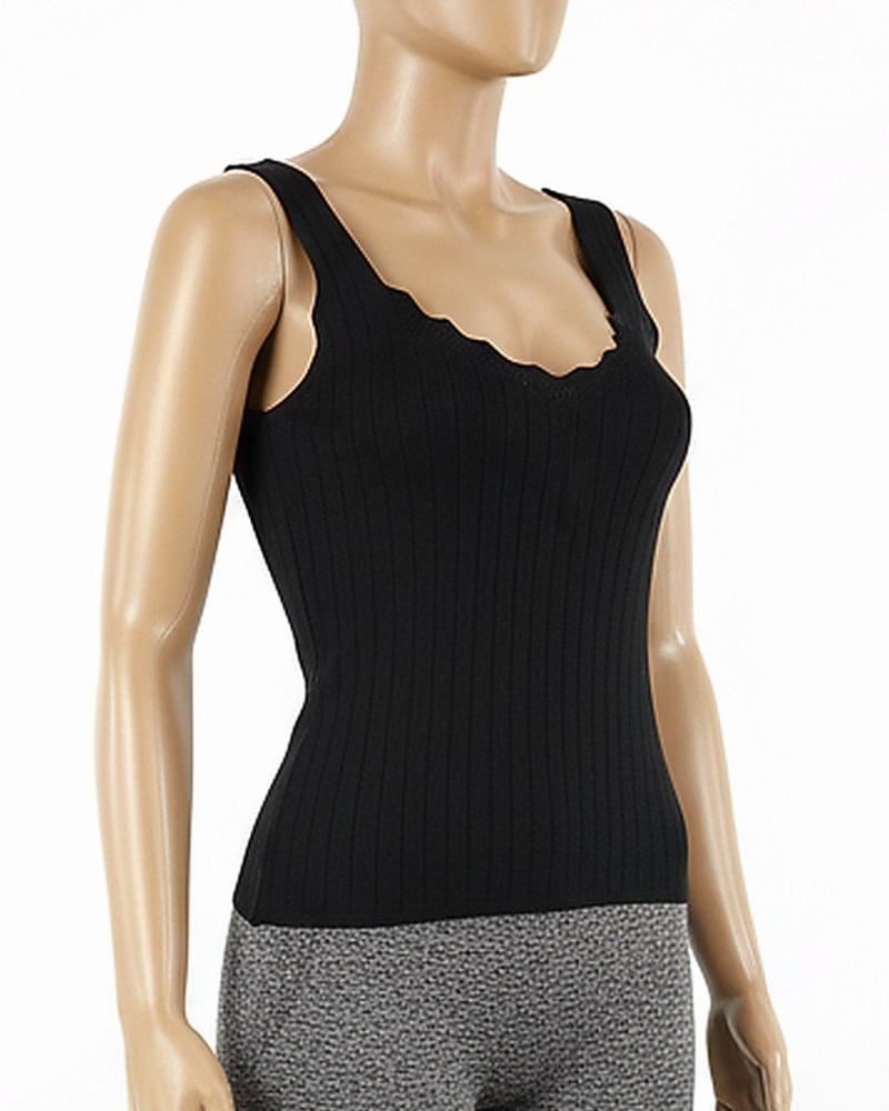 تاپ یقه دلبری کش بافت بند پهن زنانه کد1832