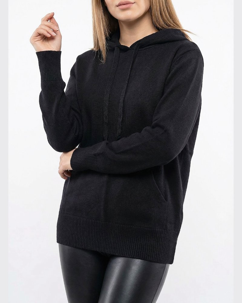 هودی بافت زنانه جیب کانگوروی ظریف ریزبافت کد 1942