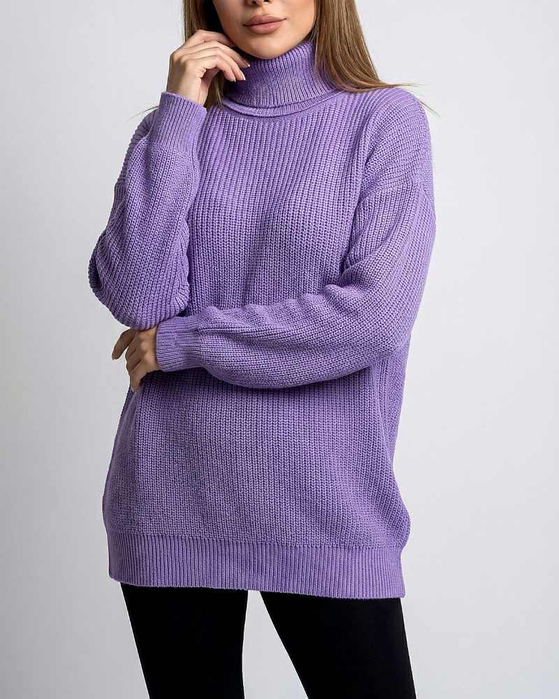 بلوز بافت زنانه یقه اسکی جودان بافت آستین بلند کد1953